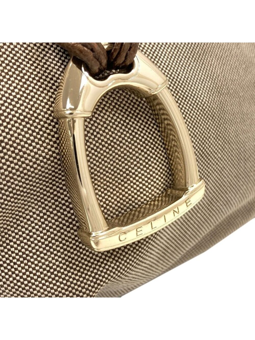 Celine Carriage Pattern Handbag Canvas - Picture 15 of 15